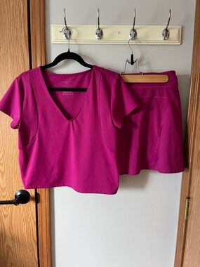 Sincerely Jules Pickleball  Fuchsia Two-Piece Top & Skirt Set
